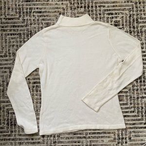 White Mock Neck Sweater